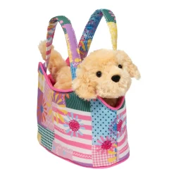 Patchwork Floral Sassy Sak With Golden Retriever