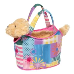Patchwork Floral Sassy Sak With Golden Retriever