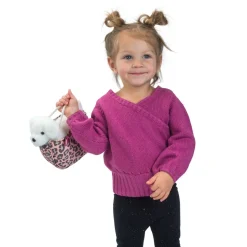 Sweet Leopard Sassy Sak With White Dog