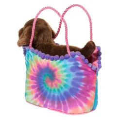 Tie Dye Sassy Sak With Chocolate Lab