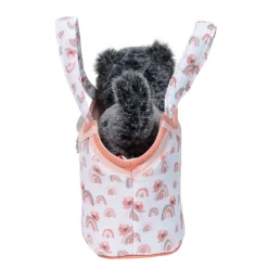 Watercolor Rainbow Sassy Sak With Gray Cat